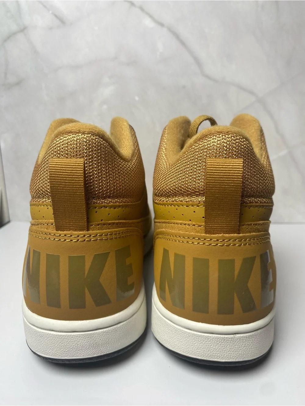 Nike Kids High-Top Sneakers in Mustard Yellow